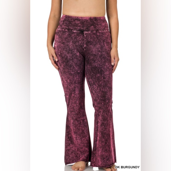 Zenana Washed Linen Elastic Band Waist Womens Cargo Pants